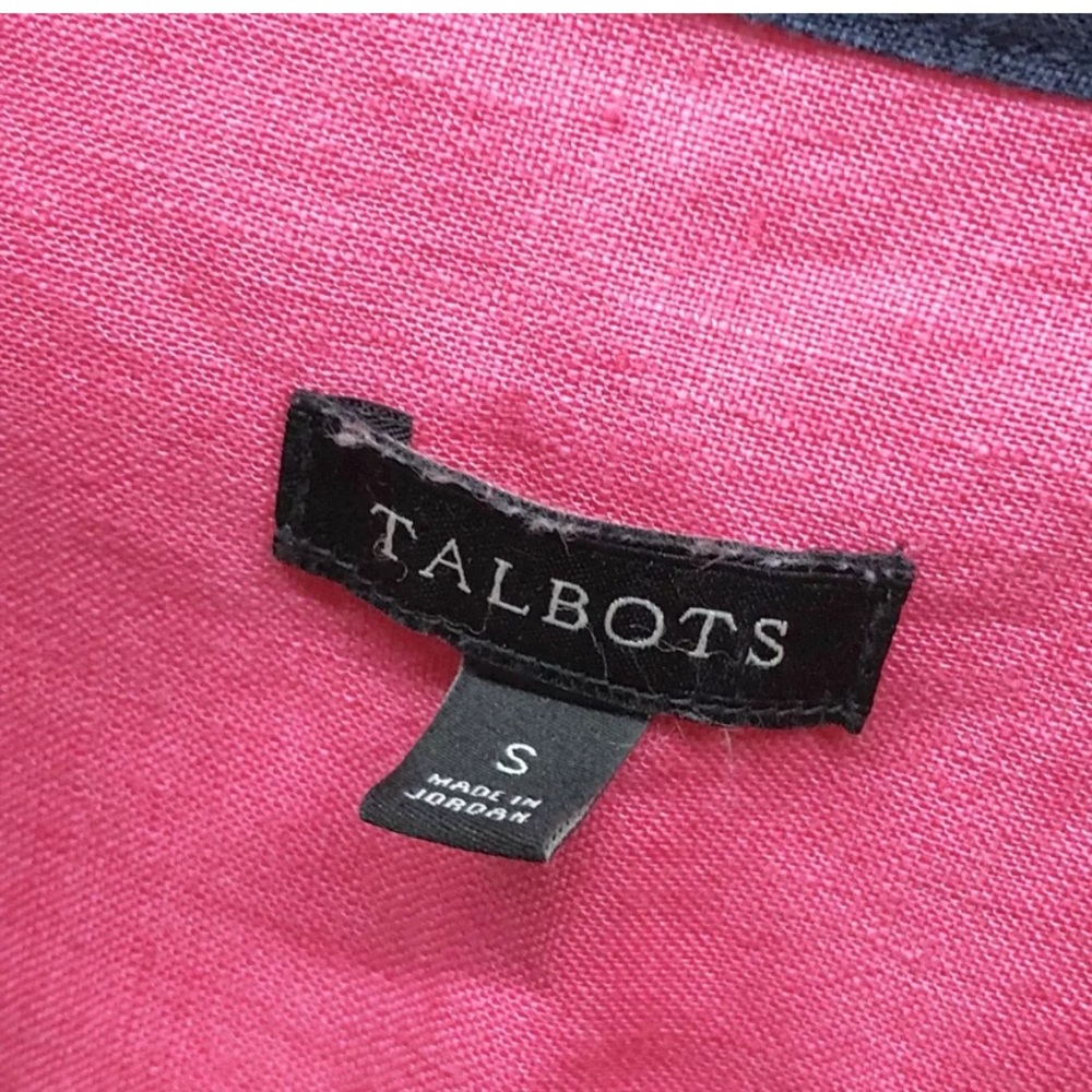 🔴SOLD Talbots Top Long Sleeve Tunic Linen V-Neck - Picture 5 of 5